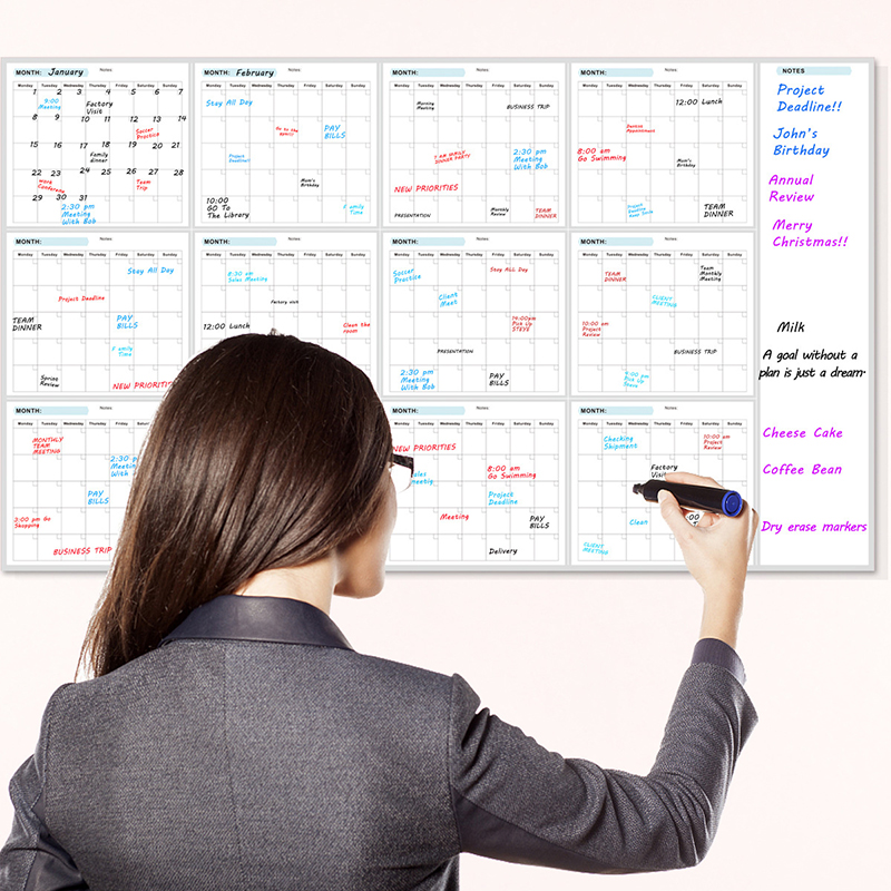 Dry Erase Weekly - Стикер-доска для заметок на холодильник, 35x58