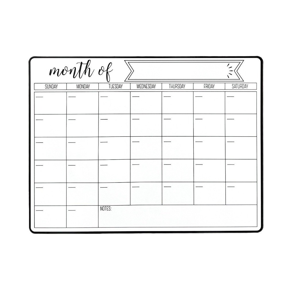 Dry Erase Weekly - Портативный магнитный календарь сухого стирания, легко