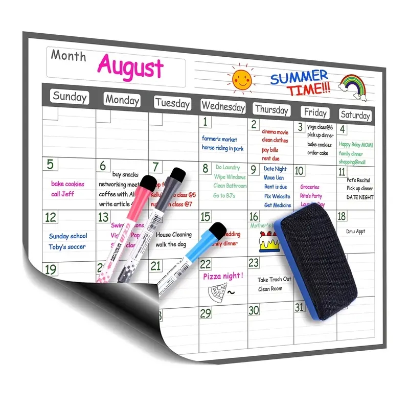 Dry Erase Weekly - 1 комплект магнитный холодильник с календарем