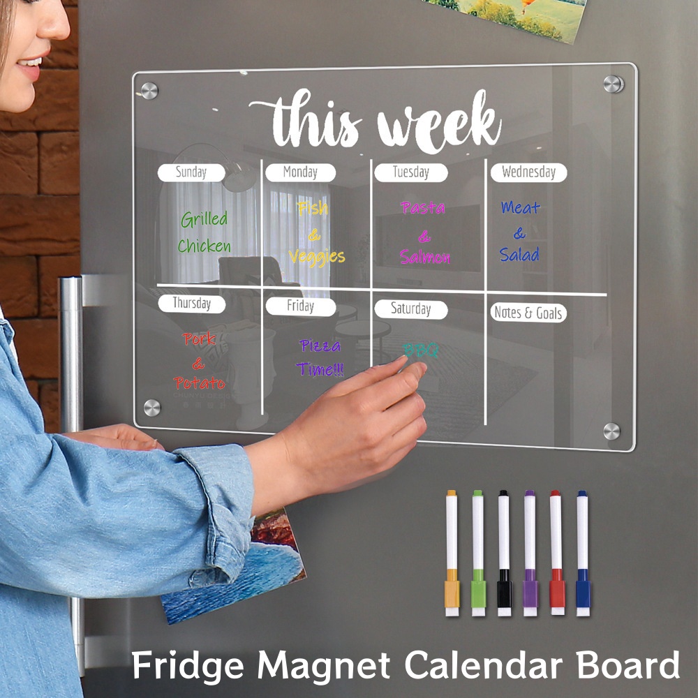 Магнит на холодильник, календа – обзор и цена Dry Erase Weekly