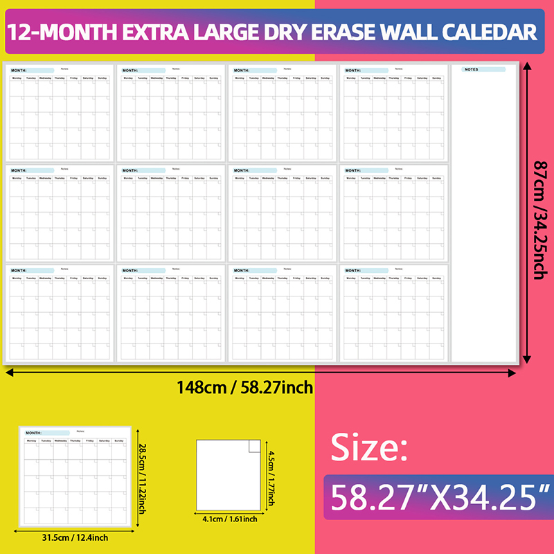 Стикер-доска для заметок на хо – обзор и цена Dry Erase Weekly