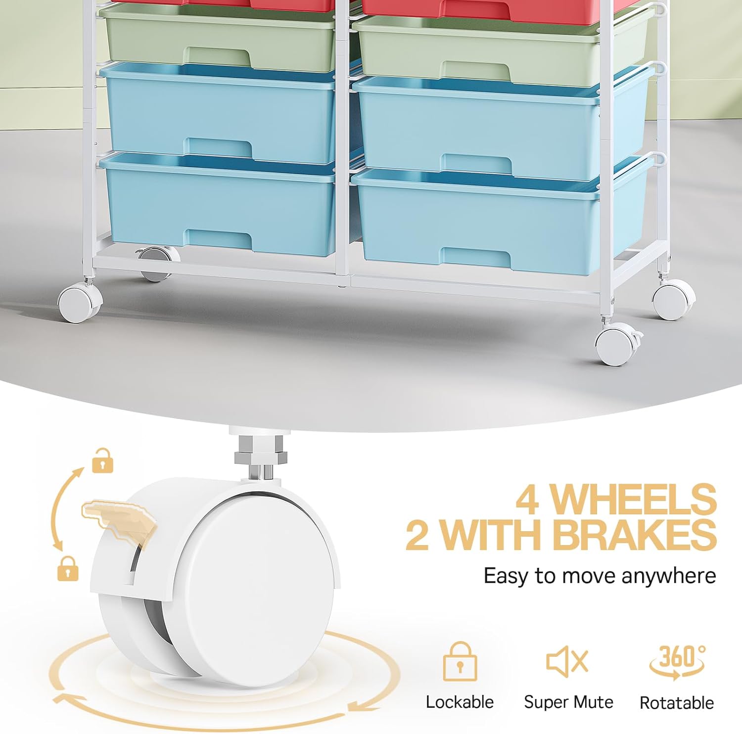 Тележка для хранения с 12 ящик – обзор и цена Office Supply Cart