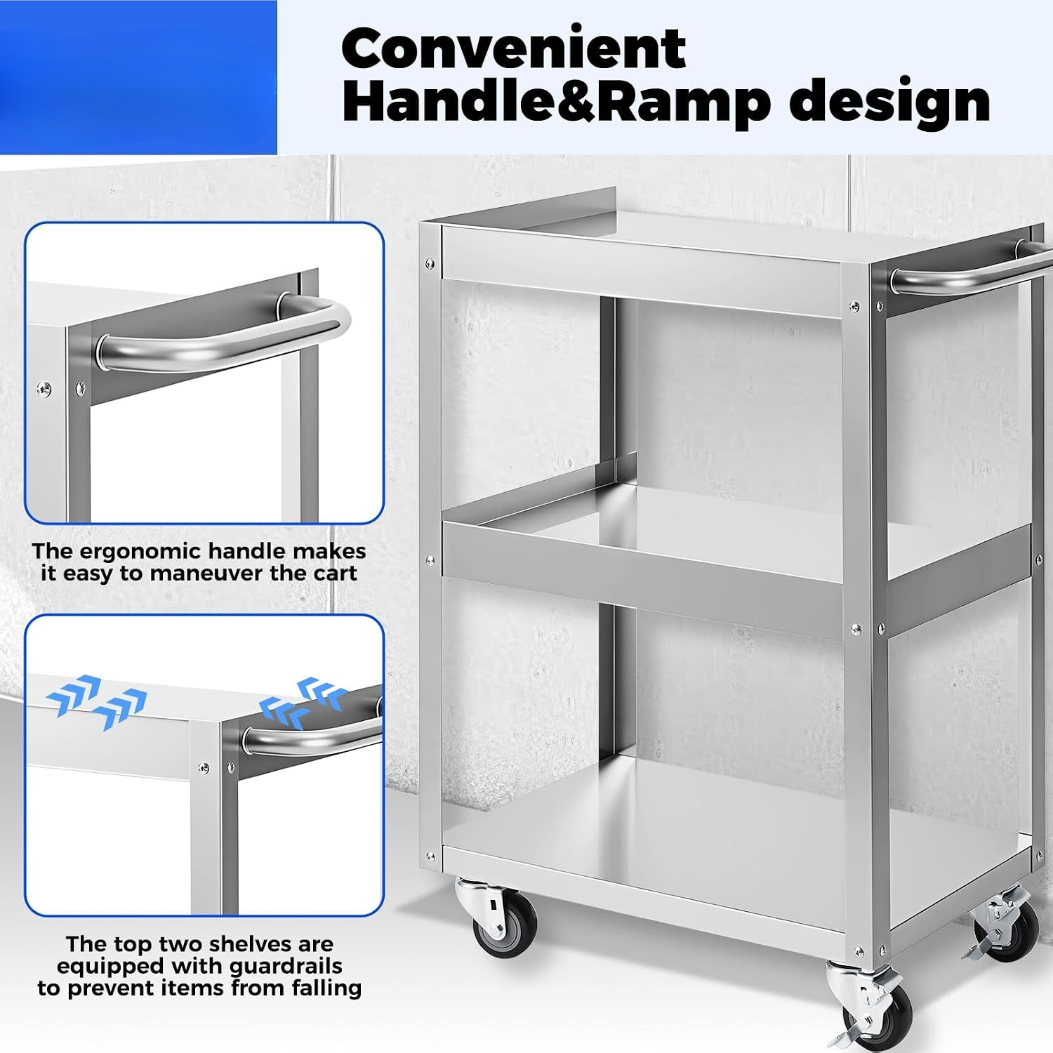 Трехуровневая передвижная теле – обзор и цена Office Supply Cart